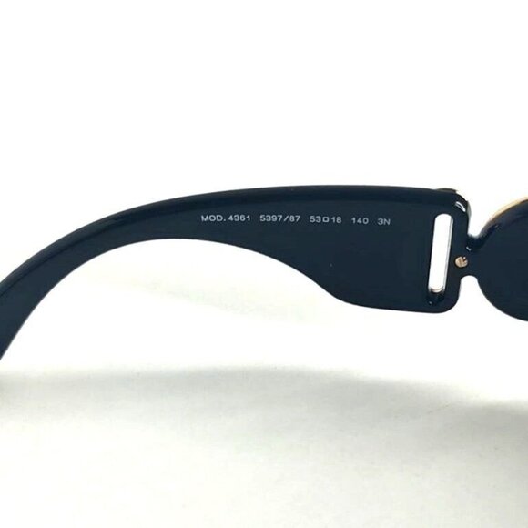 VERSACE Sunglasses VE4361 539787  Medusa Biggie Black Gold Studs  Rectangle - Picture 14 of 15